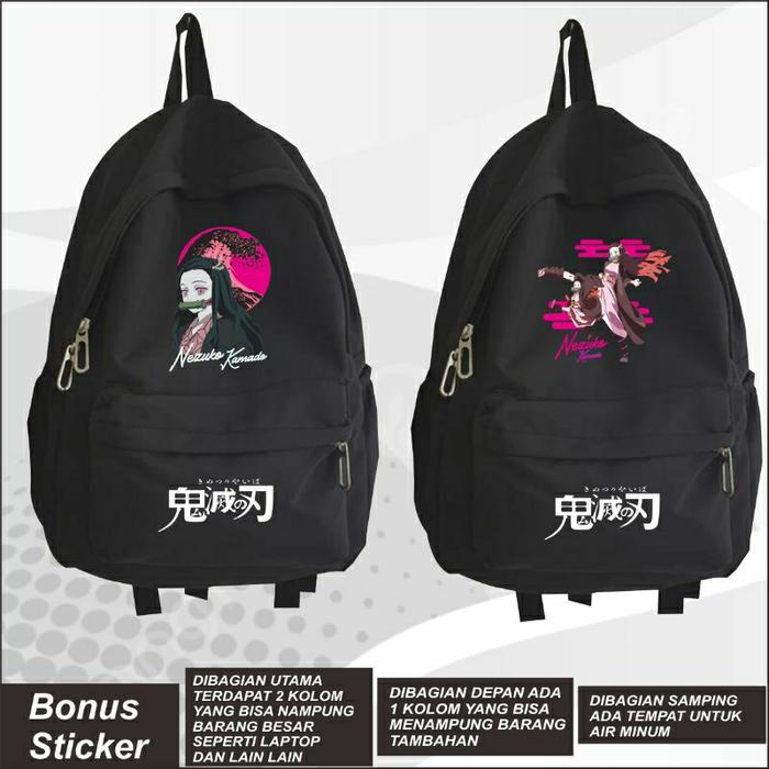 TAS SEKOLAH RANSEL ANIME DEMON SLAYER KIMETSU NO YAIBA NEZUKO KAMADO