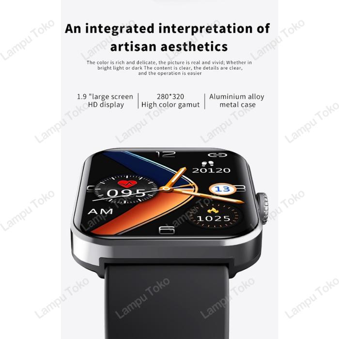 【2024 HOT】Smartwatch F57L NEW Blood Glucose 1.9 HD inci kalis air IP68 Panggilan BluetoothElectrocar