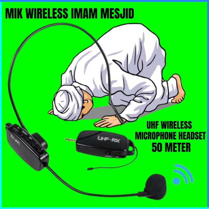 SeynLi FM UHF Wireless Microphone Headset Mini / mic mik mikrofon suara jernih youtuber suara bagus 