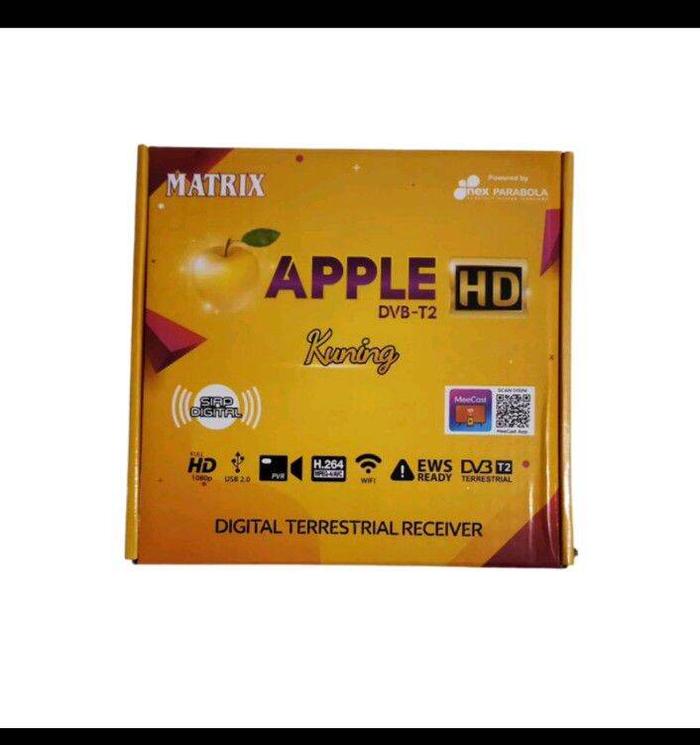 Matrix Set Top Box DVB T2 STB UHF EWS Apple Full HD Receiver Tv Digital matrix apple stb bisa tv t