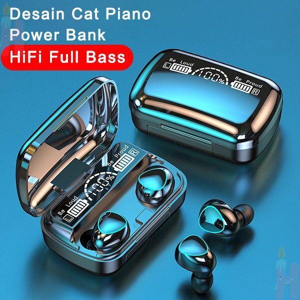 HEADSET M10 HANDSFREE BLUETOOTH FULL BASS STEREO 3500MAH POWER BANK