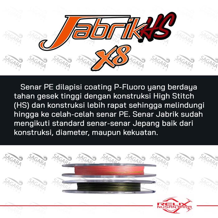Senar PE Jabrik HS X8 100 Meter PE Relix Nusantara Connecting PE Jabrik Moss Green PE Jabrik Multi C