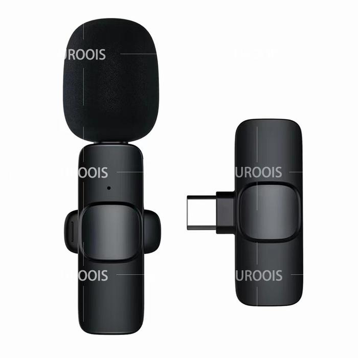 K8 Mikrofon Nirkabel Wireless Pasang dan mainkan Lavalier Mic Portabel Audio Video pembuatan Rekaman