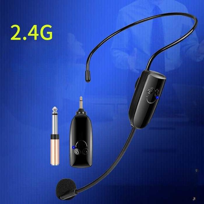 Hanjiang Wireless Microphone 2.4G Headset with Transmitter  HX W021 / microphone yutuber suarah jern
