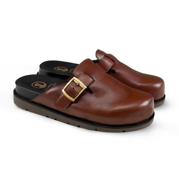 Juno Slippers Brown - Nappa Milano - Sandal Unisex