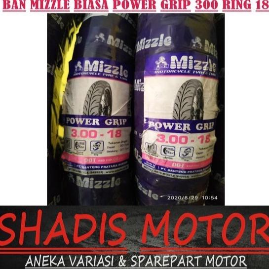 Ban Motor Merk Mizzle Biasa Tipe Power Grip Ukuran 300 Ring 18 Ban Motor Tubetype