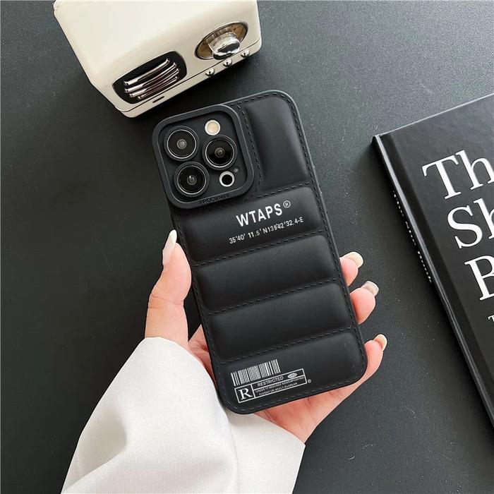 Japan fashion street Wtaps Luxury Down Jacket Protect case for iphone 15 Pro Max 11 12 13 14 Pro Max