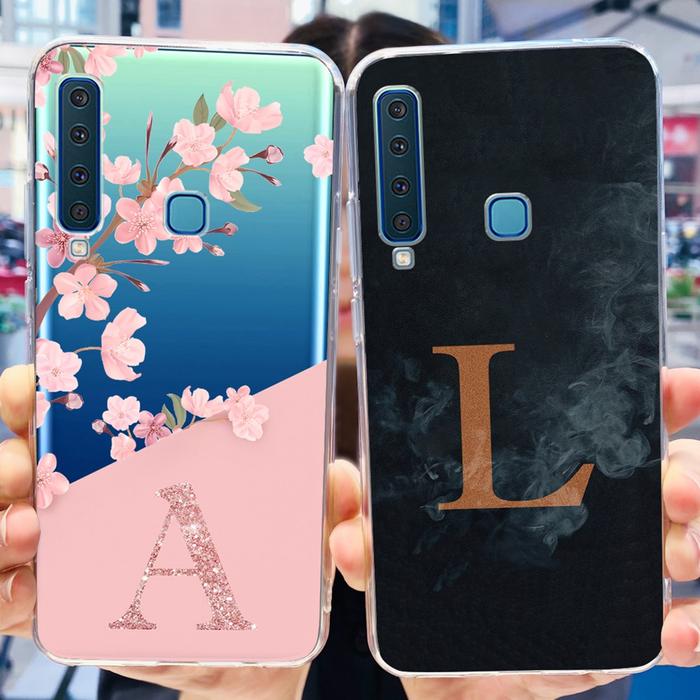 For Samsung A9 2018 Case A920 SM-A920F Silicone Cover Luxury Letters Soft Clear Phone Cases For Sams