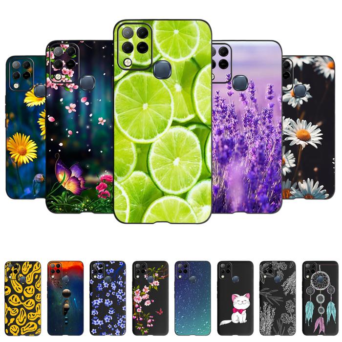For Infinix Hot 10S NFC Phone Case Hot 10T 10S X689 X689B Case Cover Silicone Black Soft Back Cover