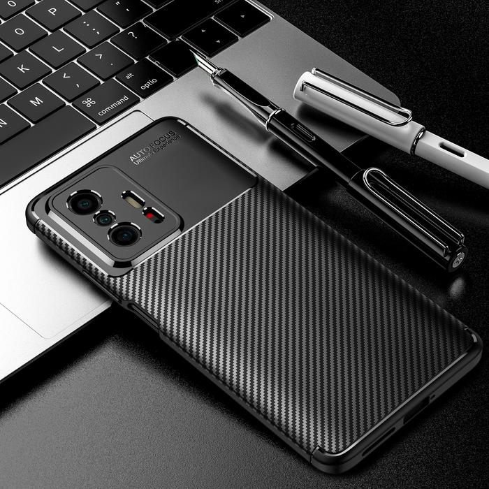 For Xiaomi Mi 11T Pro Case Carbon Fiber Soft TPU Silicone Bumper Back Cover for Mi 11T 11 T Mi11T Ph