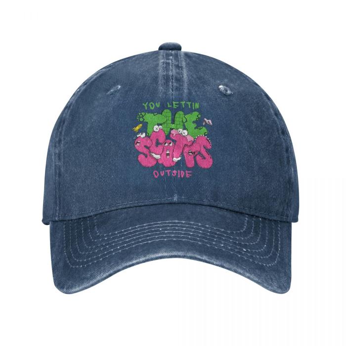 Casual THE SCOTTS Cactus Jack Kid Cudi Baseball Cap for Men Women Distressed Cotton Headwear Outdoor