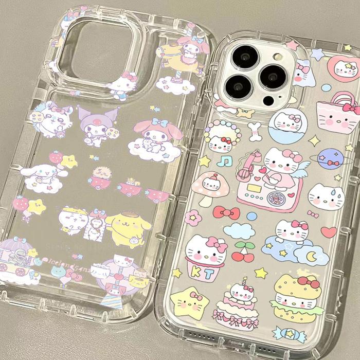 Sanrio Kuromi Hello Kitty TPU Case for Samsung Galaxy S24 S23 Ultra S22 S21 FE S20 S10 Plus Note 20
