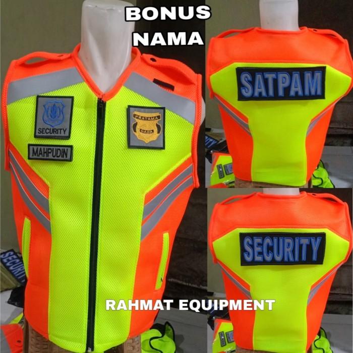 Rompi Security Rompi Satpam Orange Hijau