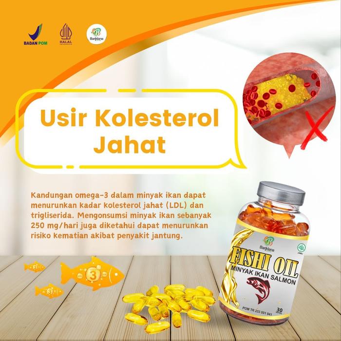 SALMON FISHI OIL Minyak Ikan Salmon Kaya Omega 3 Kesehatan Jantung Kolestrol Kecerdasan Otak Anak