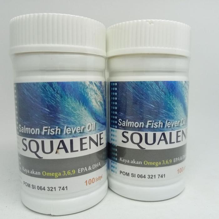 Squalene Salmon Fish Lever Oil Kaya Akan Omega 3,6,9 EPA & DHA - 100 SOFTGEL ORIGINAL