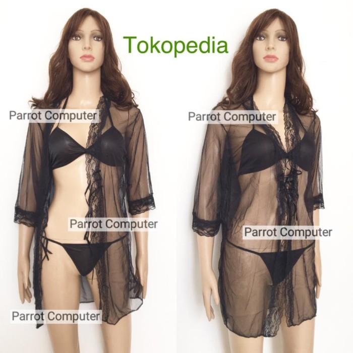 SEXY KIMONO LINGERIE 117 LINGERI WANITA TRANSPARAN OUTER MURAH SEKSI