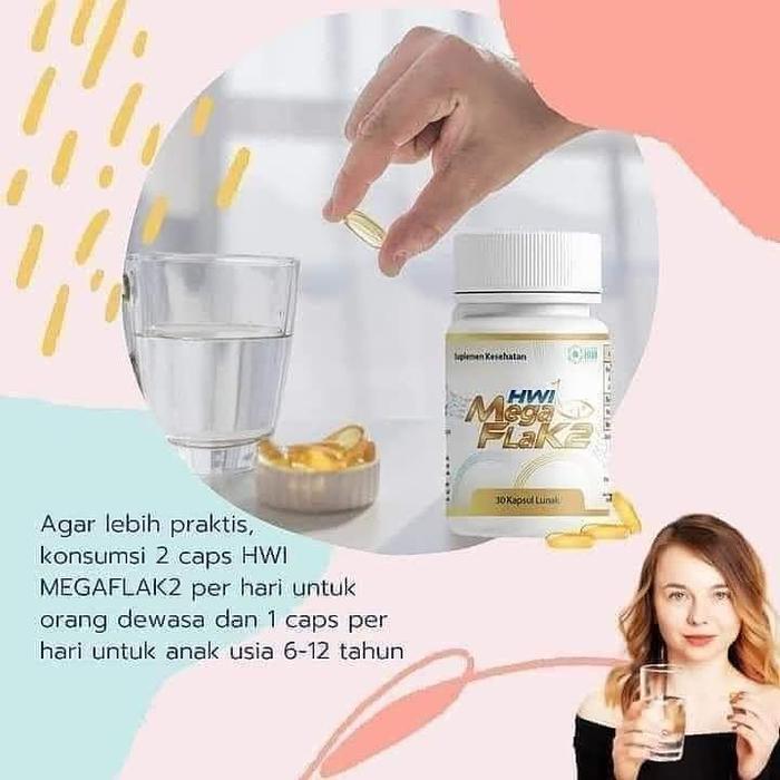 MegaFlak2 Hwi 30 kapsul Lunak Suplemen Kesehatan Omega3-EPA-DHA & Vitamin K-E