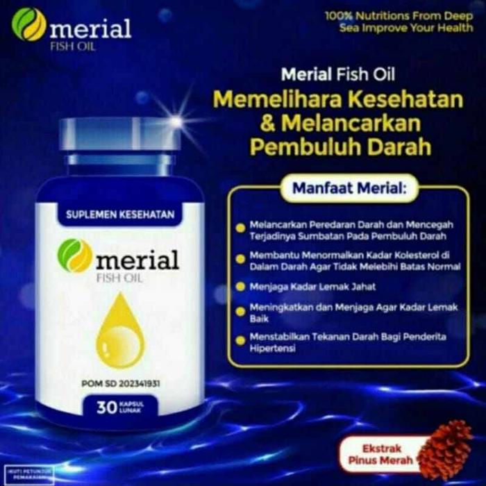 Merial Fish Oil Red Pine Korea Suplemen Vitamin Kesehatan Tubuh dan Obat Tekanan Darah Hipertensi