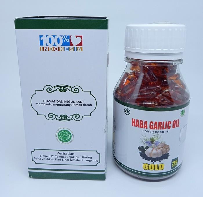 HABA GARLIC OIL GOLD 200 KAPSUL MEMBANTU MENGURANGI LEMAK DARAH