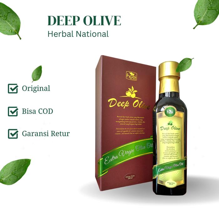 Deep Olive Oil 250ml HNI HPAI | Minyak Zaitun Bisa diminum dan oles | Extra Virgin Olive Oil Murni 1