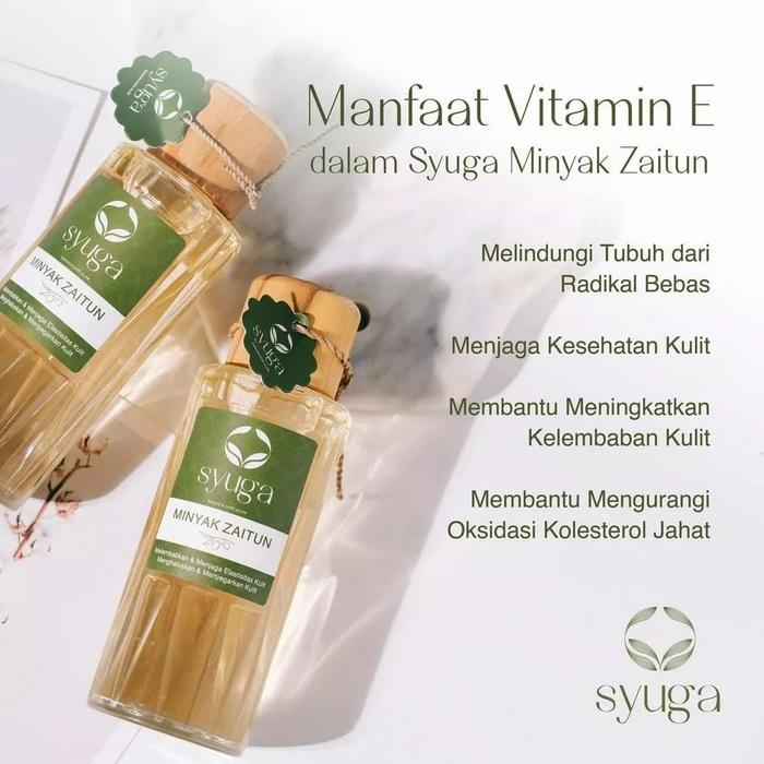 Syuga Minyak Zaitun | Minyak VCO + Vitamin E 150 ml | 250 ml