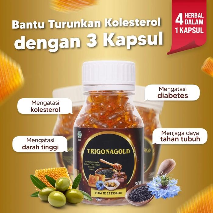 Trigona Gold Habbatussauda Oil Extra Propolis Original - Isi 100 Kapsul