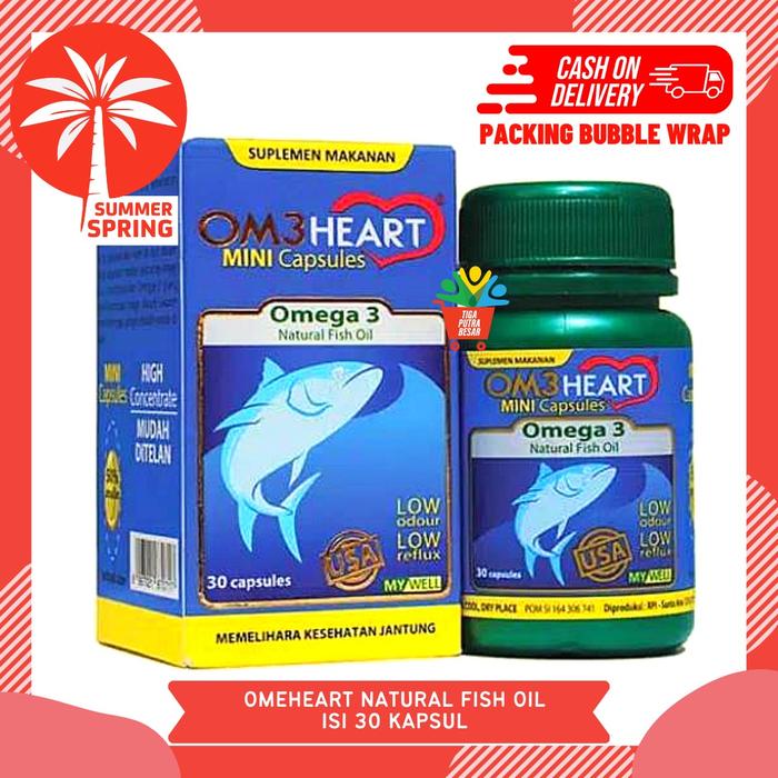 MyWell OM3HEART / OMEHEART OMEGA 3 ISI 30 KAPSUL NATURAL FISH OIL Minyak Ikan