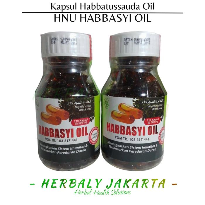Habbasyi Oil 210 Kapsul HNU Habbatussauda Murni
