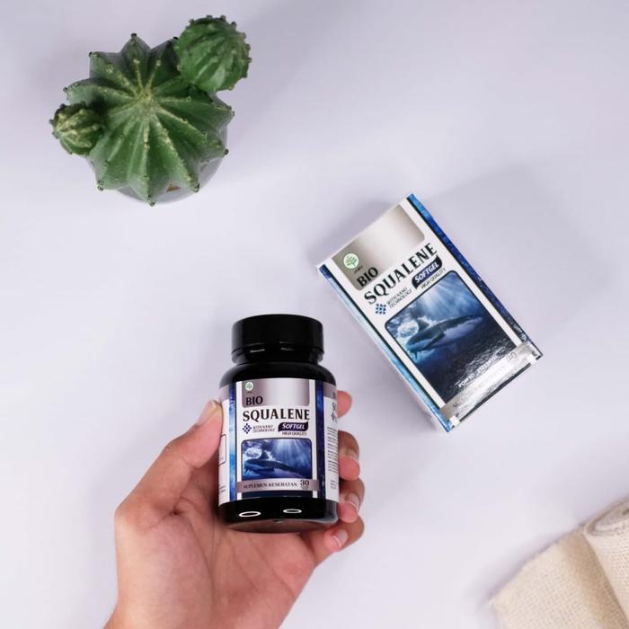 Bio Squalene Softgel Minyak Hati Ikan Hiu Omega 3-6-9 Fish Oil Asli 100 Original Obat Pelumas Sendi