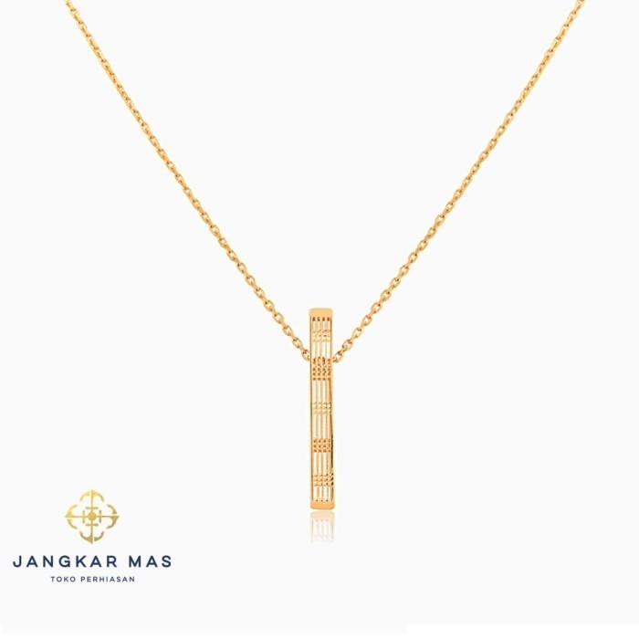 Kalung Emas UBS Alpha Bold Huruf I Alphabold Carendelano 16K Gold
