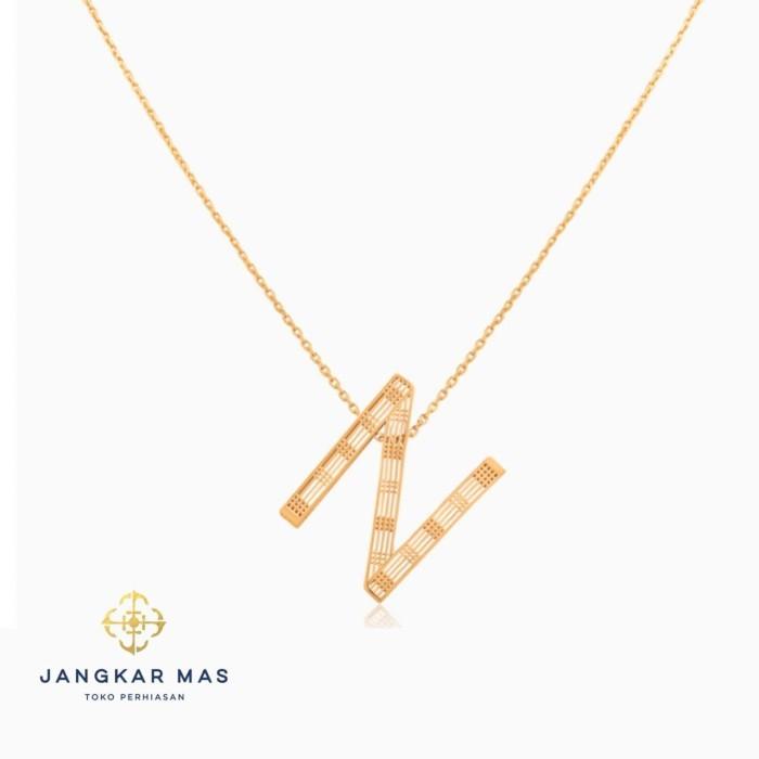 Kalung UBS Alpha Bold Huruf N Alphabold Carendelano 16K Gold