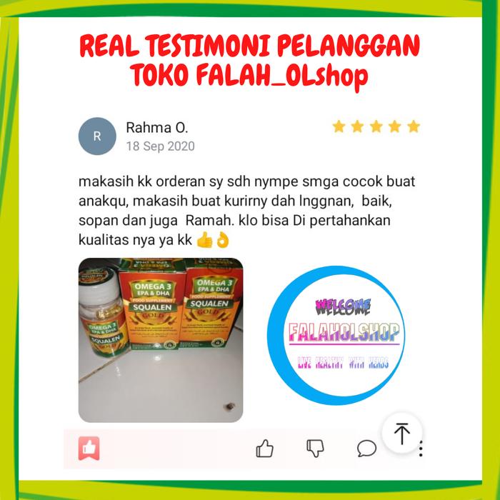[ COD ] Omega 3 Squalen Gold Minyak Ikan Plus Fish Oil - 70 Kapsul - omega 3 1000 mg ikan salmon - n