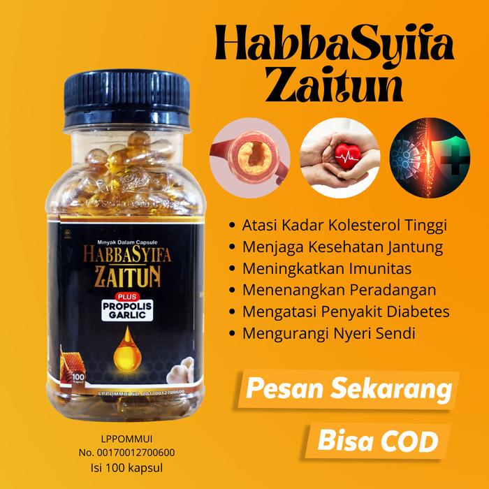 HABBASYIFA ZAITUN PLUS PROPOLIS GARLIC TRIGONA SYIFA HABBATUSAUDA ZAITUN PLUS TRIGONA ZAITUN COD