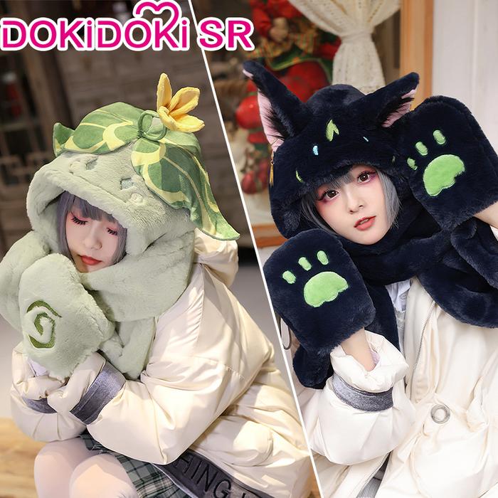IN STOCK Aranara/Tighnari Hat Cosplay Game Genshin Impact DokiDoki-SR Plush Hat Cosplay Hairy Hat Fu