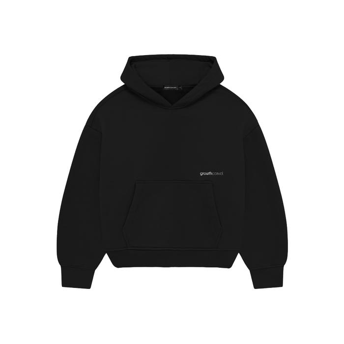 Growth Casual - Black Boxy Hoodie Jacket (Best Quality)
