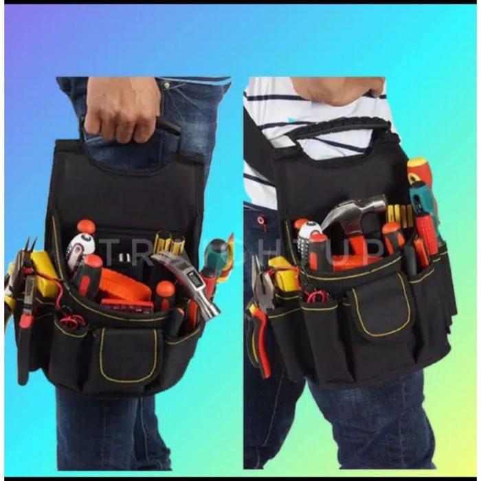 Tas Perkakas, Tas Pinggang Tukang Listrik / Untuk Alat-Alat Tukang Listrik (Best Quality)