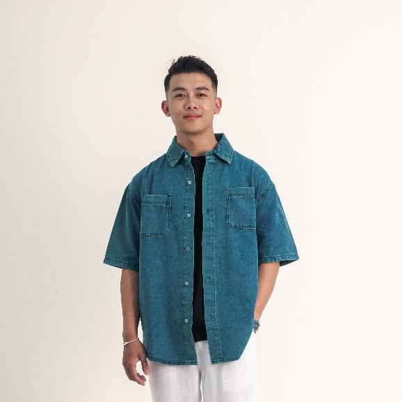 Celio Oversized Denim Shirt | Kemeja Oversize Denim Pria (Best Quality)