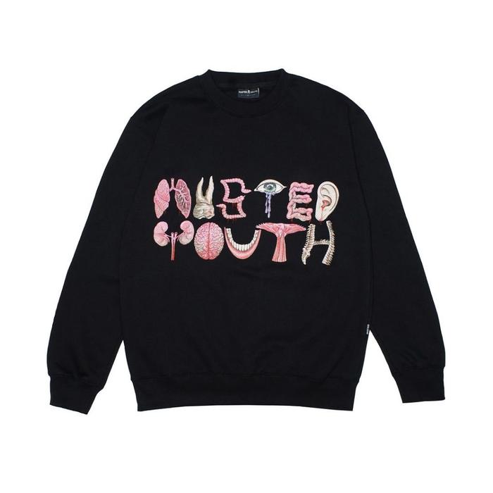Husted Sweater Guch Black Crewneck (Best Quality)