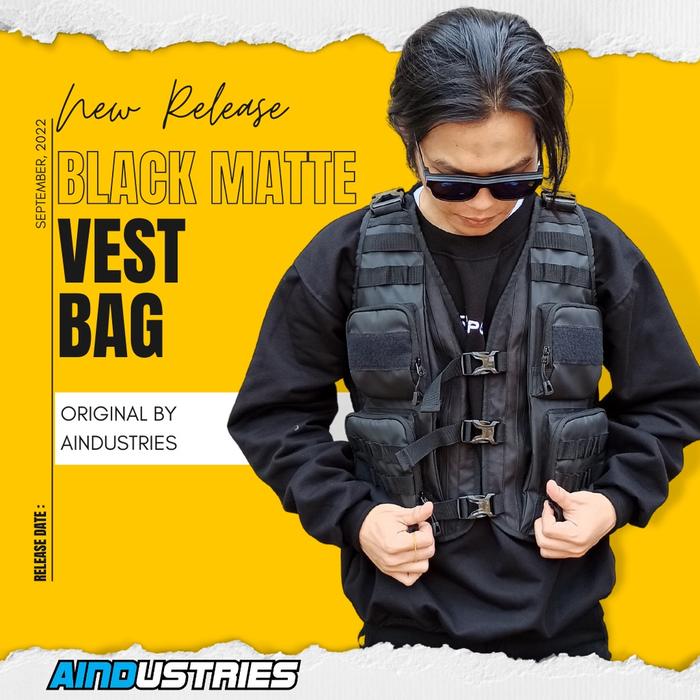 Vest Bag Pria Bodypack Tas Rompi Depan Belakang Bikers Touring Adventure (Best Quality)