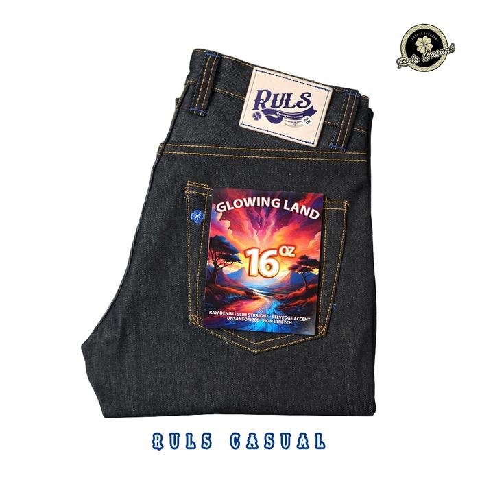 Ruls Casual - Glowing Land - Raw Denim - 16Oz - Accent Selvedge - Blueline (Best Quality)