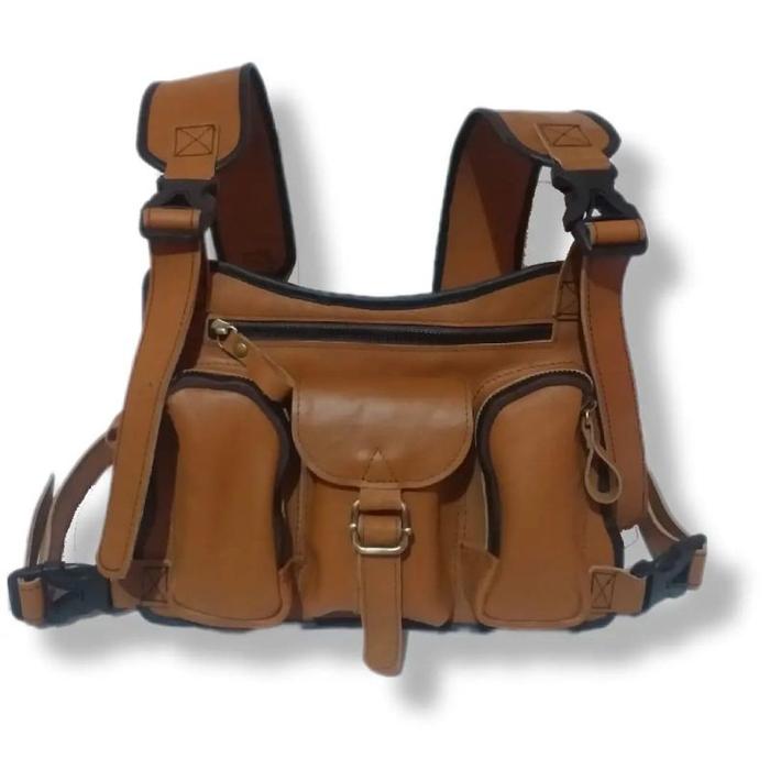 Chest Bag Tas Dada Kulit Asli Full Up Pria Weistbag Tas Selempang (Best Quality)