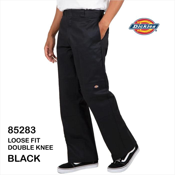Longpants Dickies 85283 Loose Fit Cell Pocket Double Knee Black Original (Best Quality)