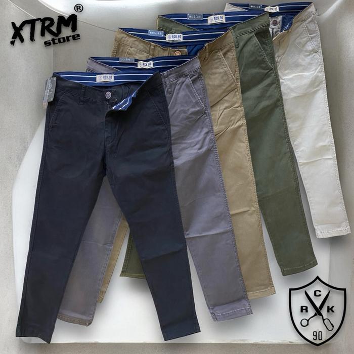 Rck-Str/Rck-90/Celana Panjang Chinos Rockstar.Celana Chinos Pria. (Best Quality)