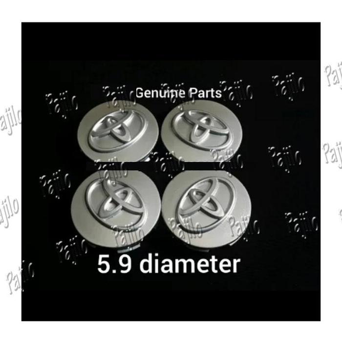 ASLI 4pc Dop Velg Tutup Center As Roda Avanza Rush Veloz Silver Logo Toyota Wheel Dop DOb Velg Tutup
