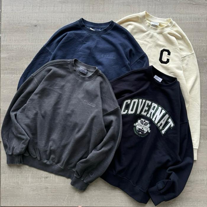 Crewneck Cvrnt C Logo Sweatshirt Pigment (Best Quality)