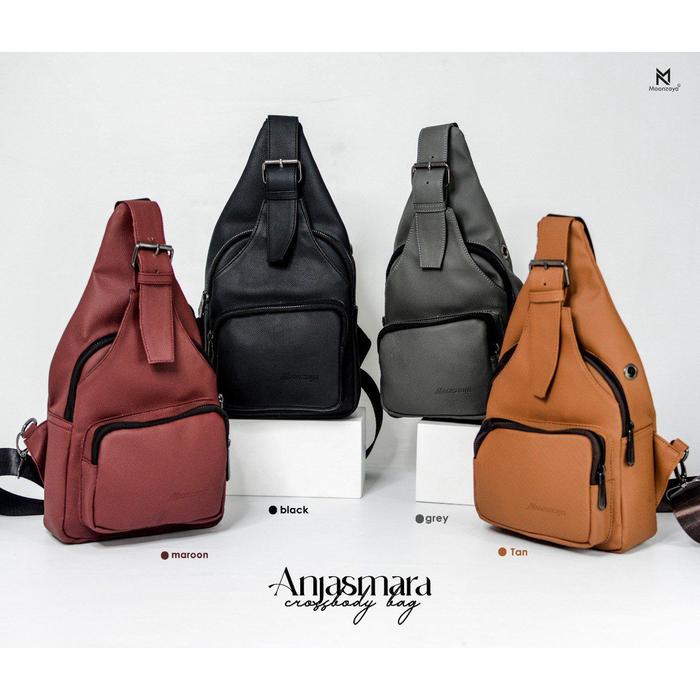 Waistbag Anjasmara (Free Felicia Pouch) Moonzaya Tas Selempang Pria (Best Quality)