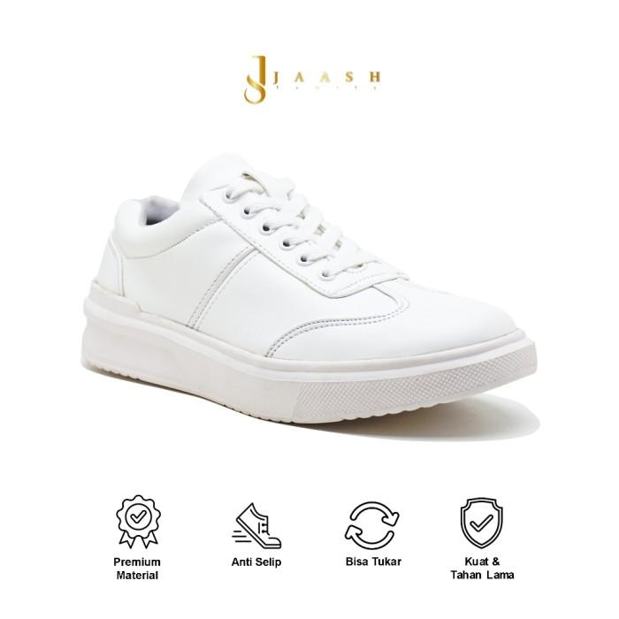 JAASH Family - Sepatu Sneakers Pria Hades Full White Casual Santai Original Shoes