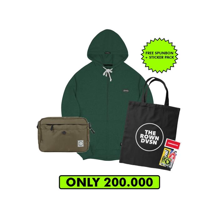 Bundling Hoodie + Sling Bag 200Rb [Gratis Spunbond + Sticker Pack] Rown Division Storage Zerton Gree