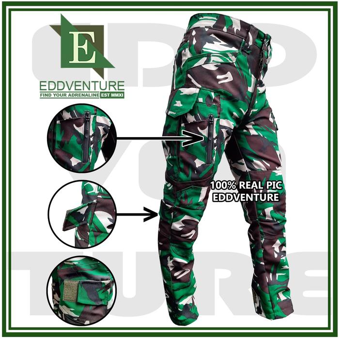 Celana Distro Panjang Cargo Pdl Pria Wanita Tad Bahan Velbed Sritex Jatah Tni Model W-Tac Witek Terb