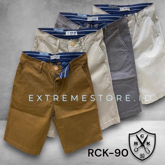 Rck-Str/Rck-90/Celana Pendek Chinos Rockstar.Chino Pendek Pria.Rck Denim (Best Quality)